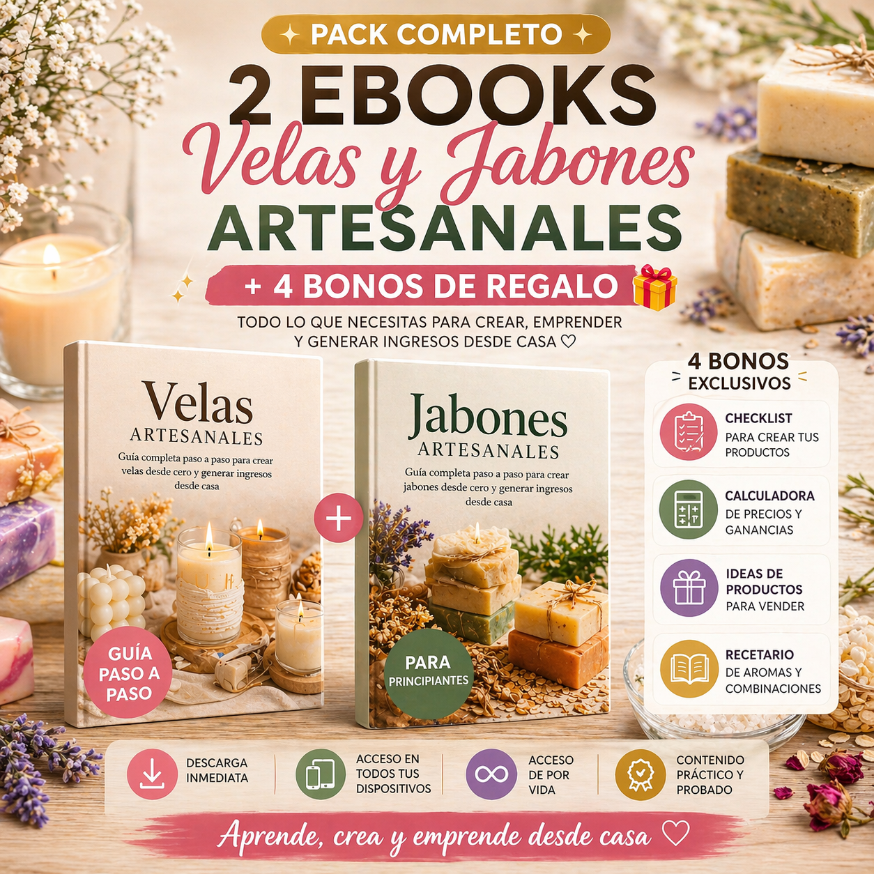 Convierte tu creatividad en dinero: Velas y Jabones Artesanales Paso a Paso